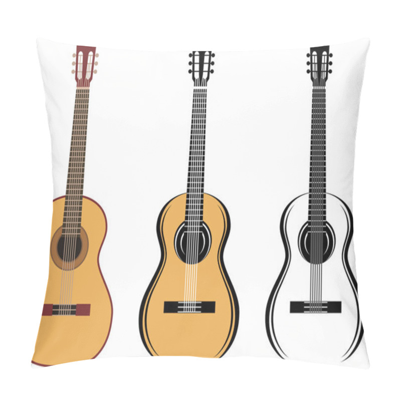 Personality  Set Of Guitars Pillow Covers