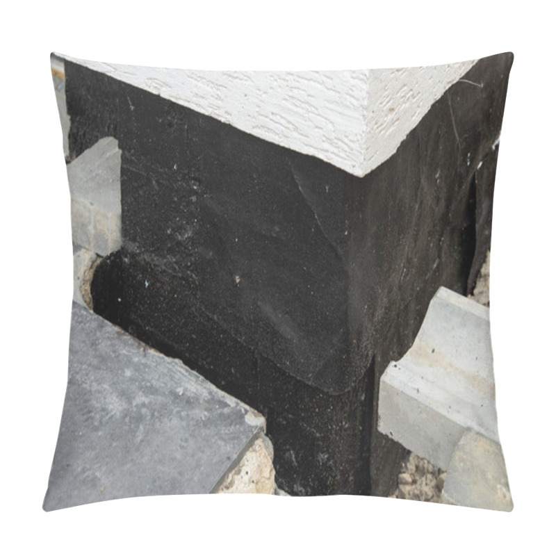 Personality  Waterproofing House Foundation With Spray On Tar Pillow Covers