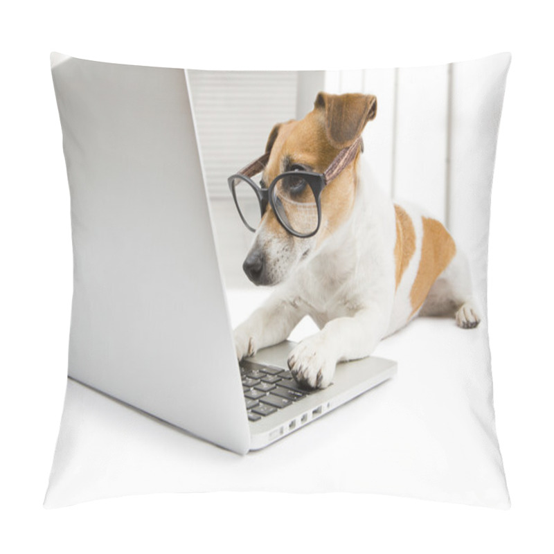 Personality  CLever Dog With Computer Pillow Covers