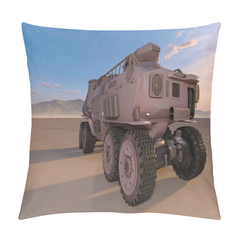 Personality  3D CG Rendering Of An Armored Car Pillow Covers