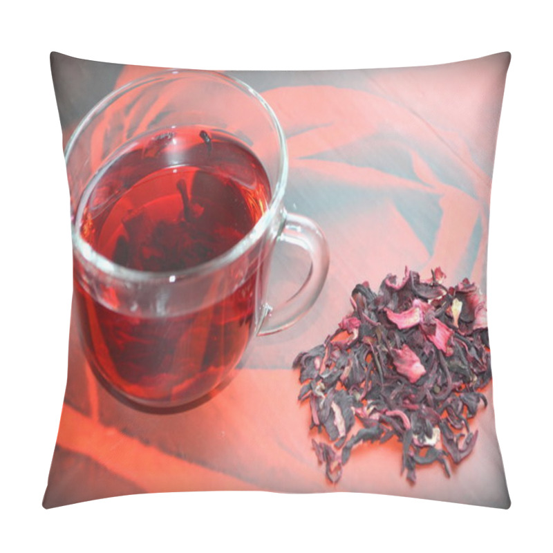 Personality  Red Hibiscus Tea Pillow Covers