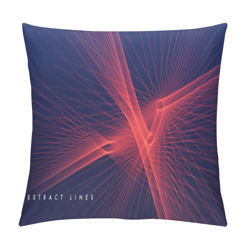 Personality  Abstract Lines On Blue Background. Graphic Concept For Your Design Pillow Covers