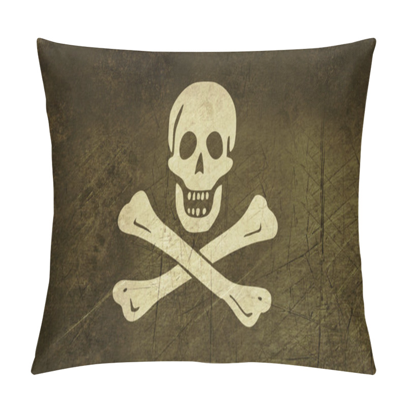 Personality  Grunge Jolly Roger Flag Pillow Covers