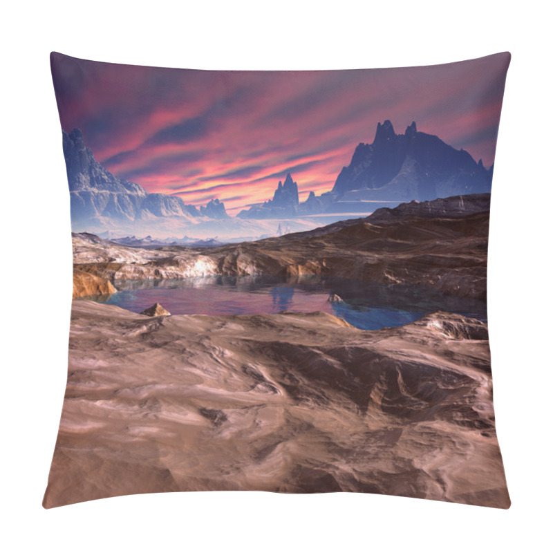 Personality  Alien Planet - Fantasy Landscape Pillow Covers