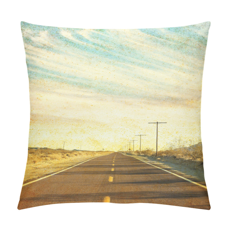 Personality  Grungy Desert Road Pillow Covers