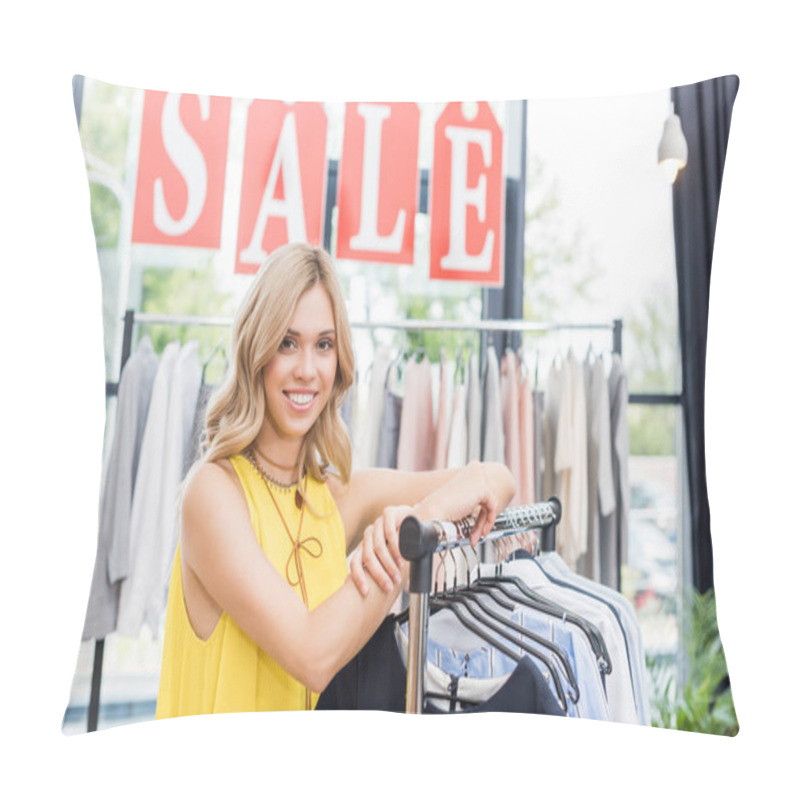 Personality  Woman In Clothes Store Pillow Covers