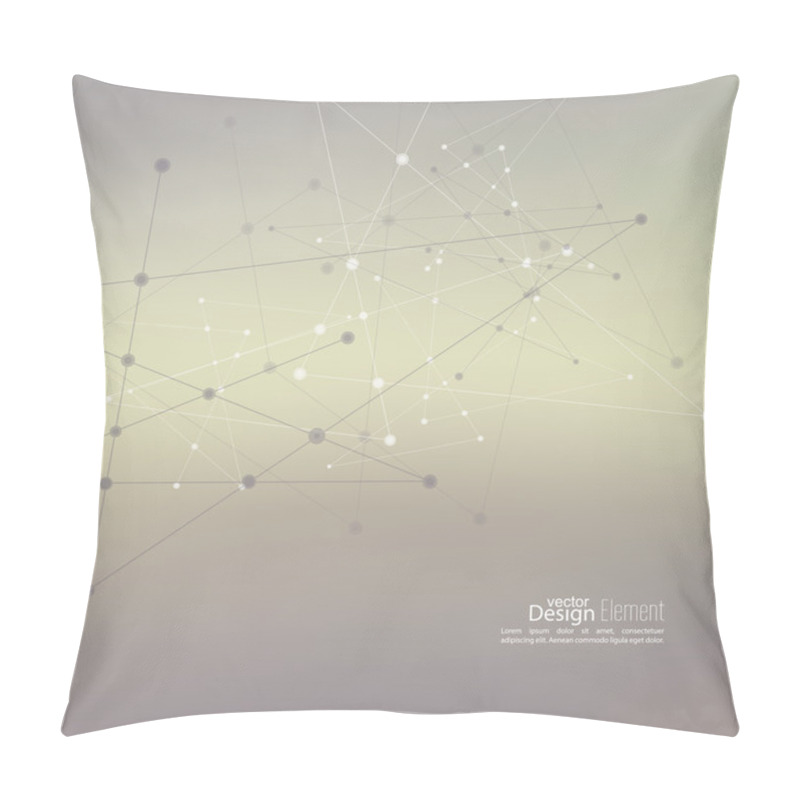 Personality  Abstract Background With Dots Array And Lines. Pillow Covers