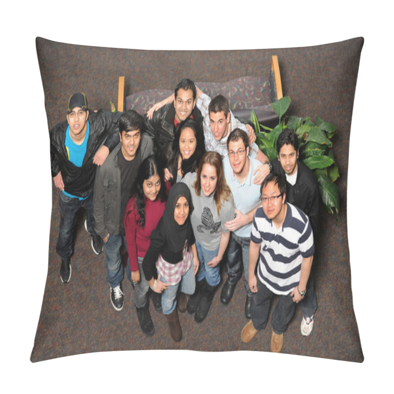 Personality  Young Men And Women Of Different Ethnic Groups Pillow Covers