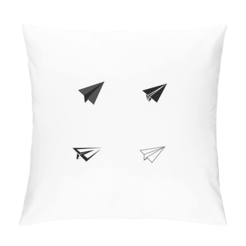 Personality  Paper Plane Logo Illustration Design Pillow Covers