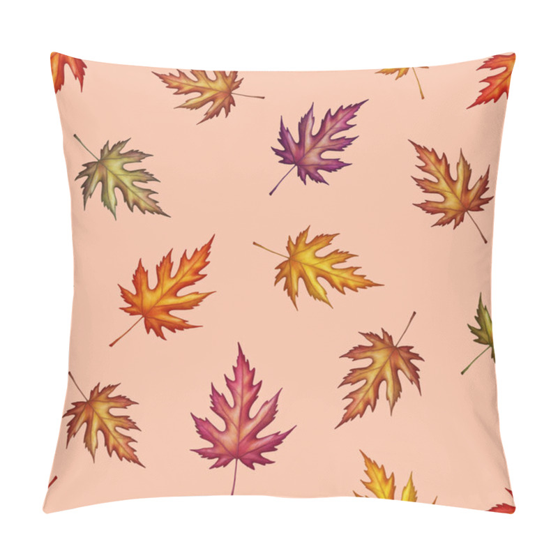 Personality  Seamless Pattern Of Maple Leaves, Autumn Background. Fabric Prints Pillow Covers