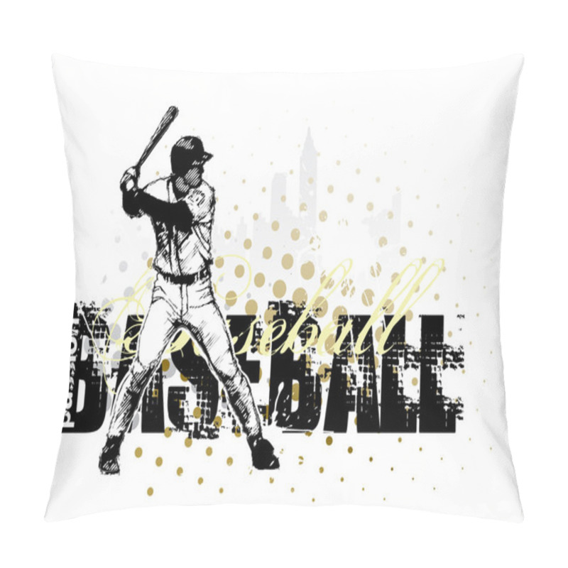 Personality  Baseball Background 4 Pillow Covers