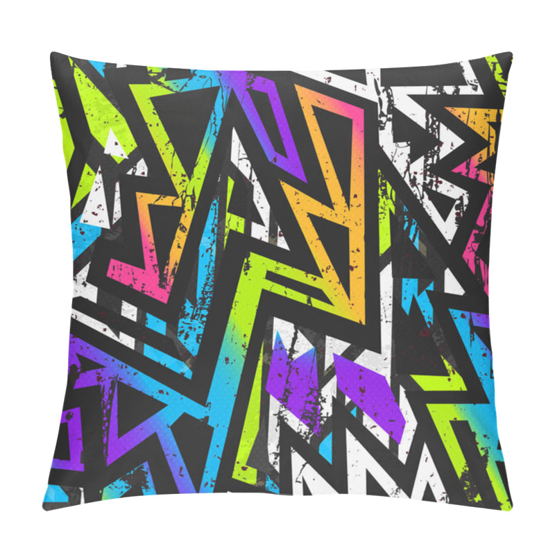 Personality  Graffiti Seamless Pattern With Grunge Effect Pillow Covers