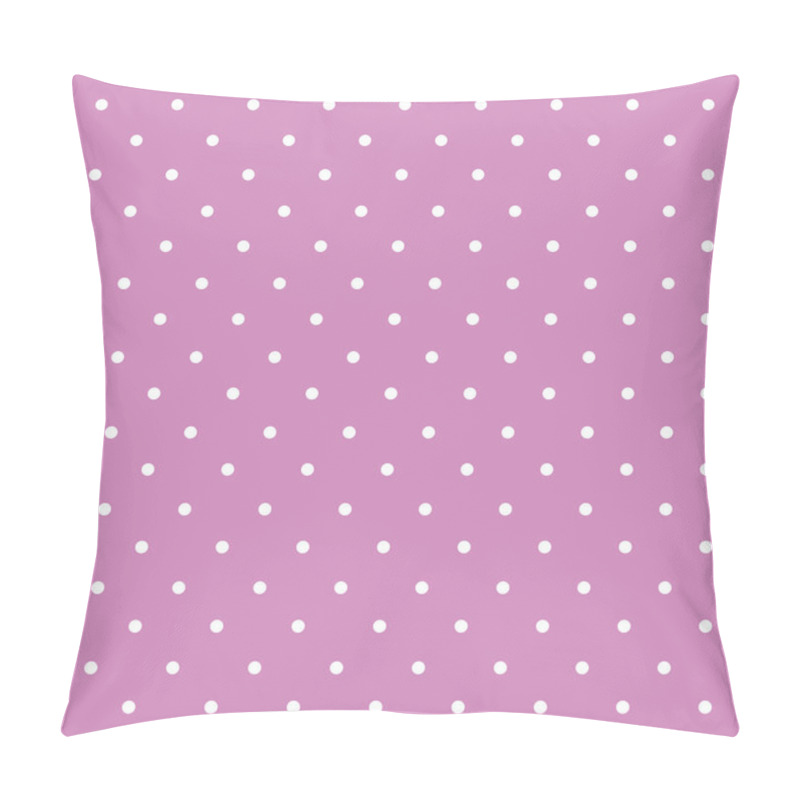 Personality  Pink Background Polka Fabric With White Little Dots Seamless Pat Pillow Covers