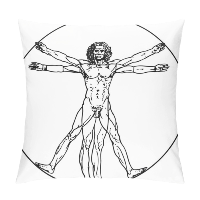 Personality  Classic Vitruvian Man Pillow Covers