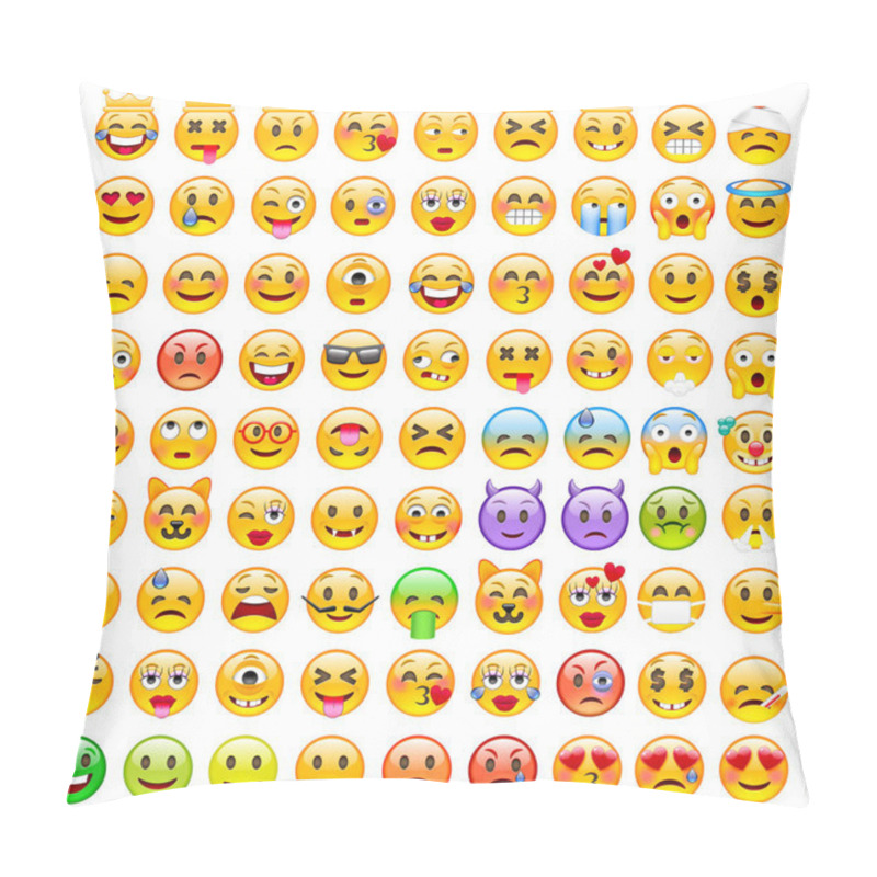 Personality  Set Of Emoji Icons Pillow Covers