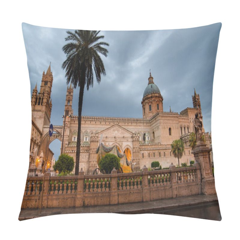 Personality  The Cathedral Of Palermo, Sicily In The Early Morming Pillow Covers