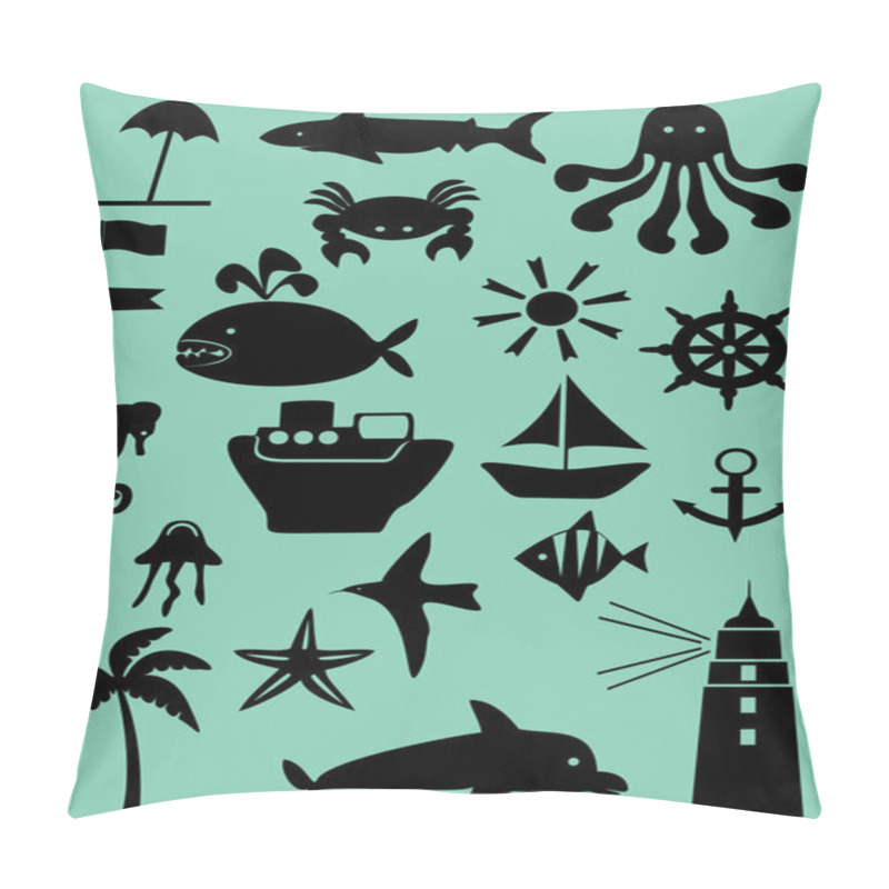 Personality  Sea Icons Pillow Covers