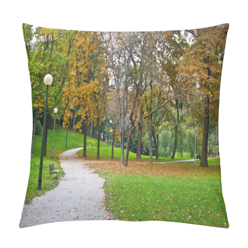 Personality  Zagreb Autumn Park Walkway, Croatia Pillow Covers