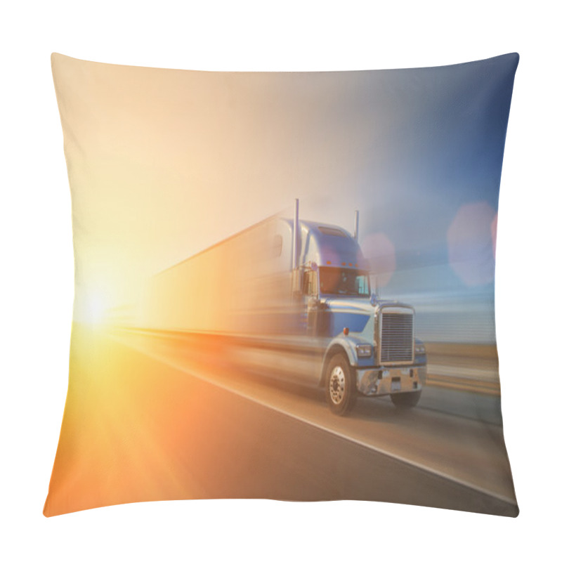 Personality  Truck On Highway Pillow Covers