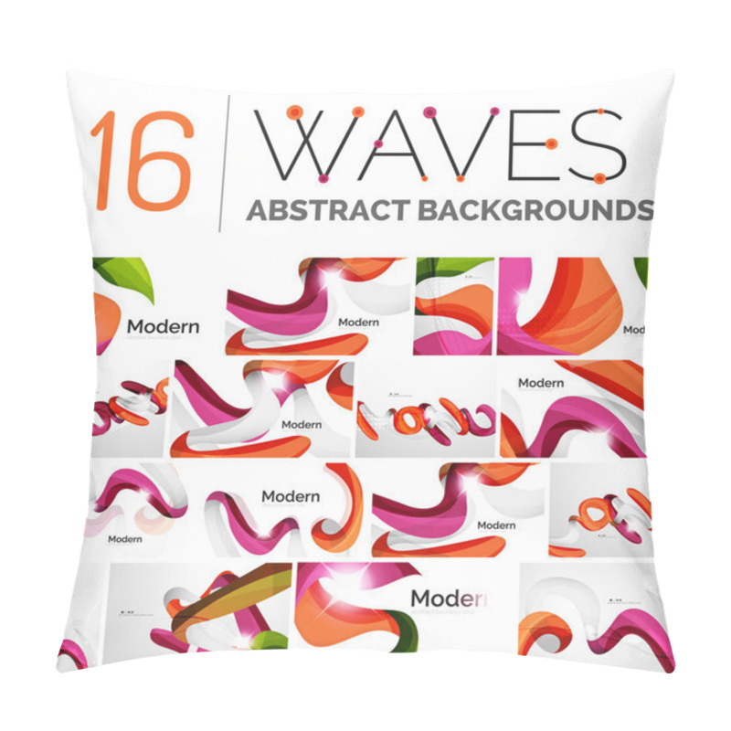 Personality  Collection Of Wave Abstract Backgrounds Pillow Covers