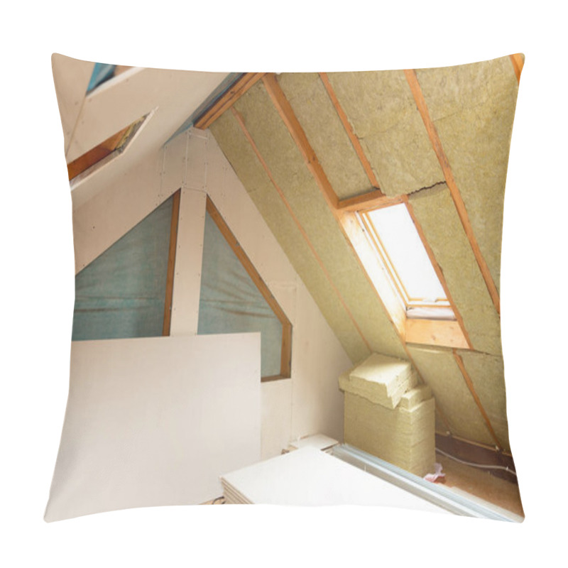 Personality  House Attic Insulation And Renovation. Drywall Construction Pillow Covers