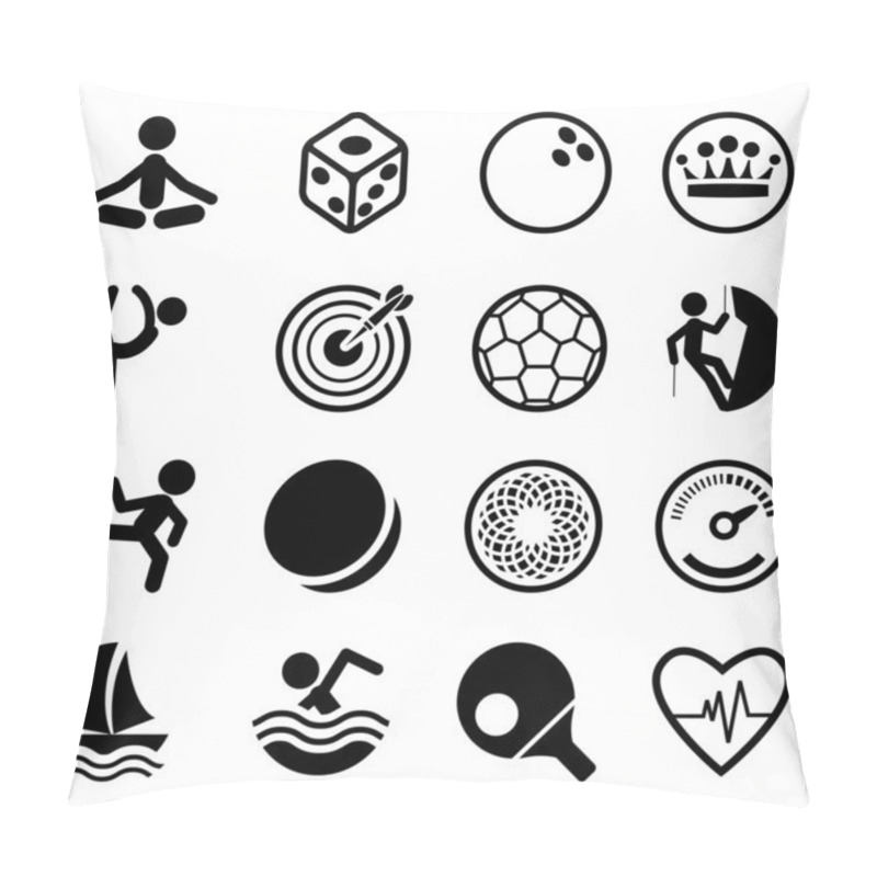 Personality  Sport Icon Set Pillow Covers