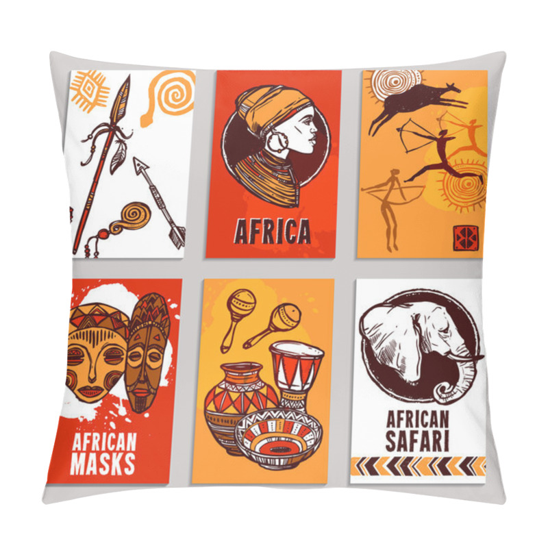 Personality  Africa Poster Set Pillow Covers