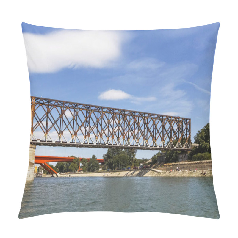 Personality  Old Railway Bridge Over Sava River - Belgrade - Serbia Pillow Covers