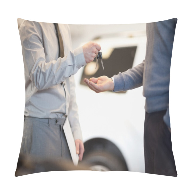 Personality  Man Giving Keys To Another Man Pillow Covers