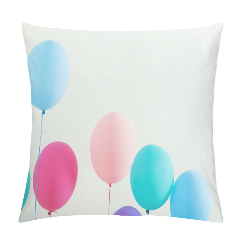 Personality  Balloons On White Wooden Background Pillow Covers