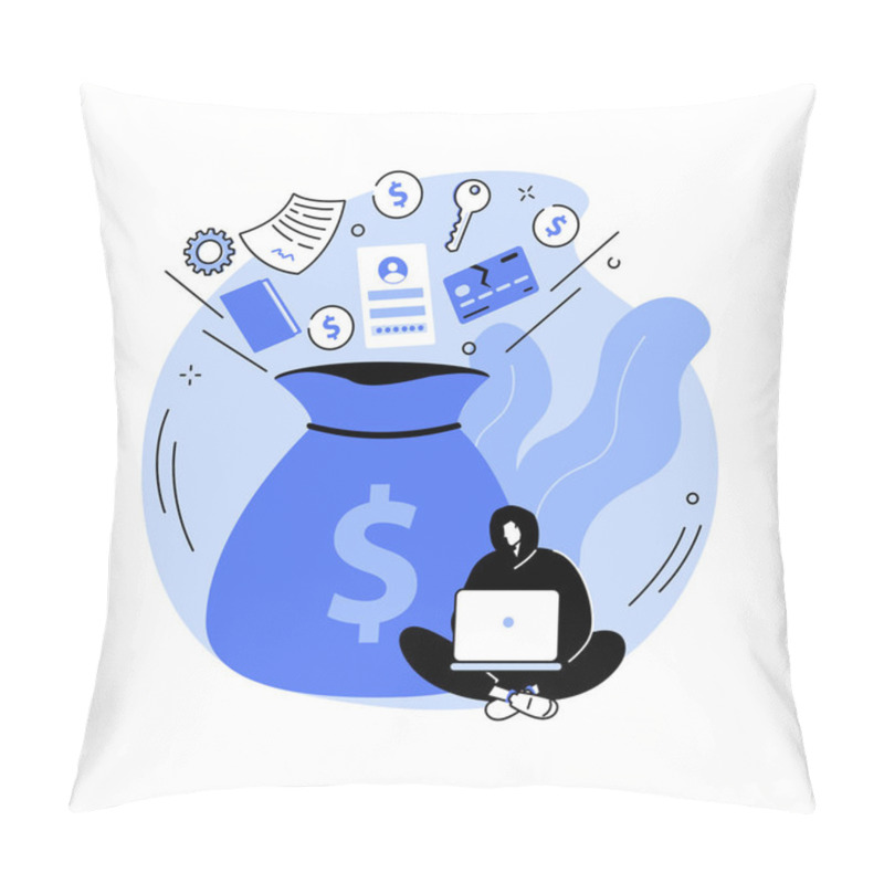 Personality  Financial Crimes Abstract Concept Vector Illustration. Pillow Covers