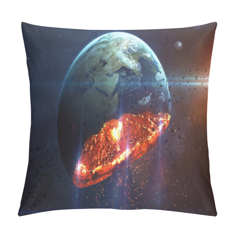 Personality  Apocalyptic Background - Planet Earth Exploding, Armageddon Illustration, End Of Time. Elements Of This Image Furnished By NASA Pillow Covers