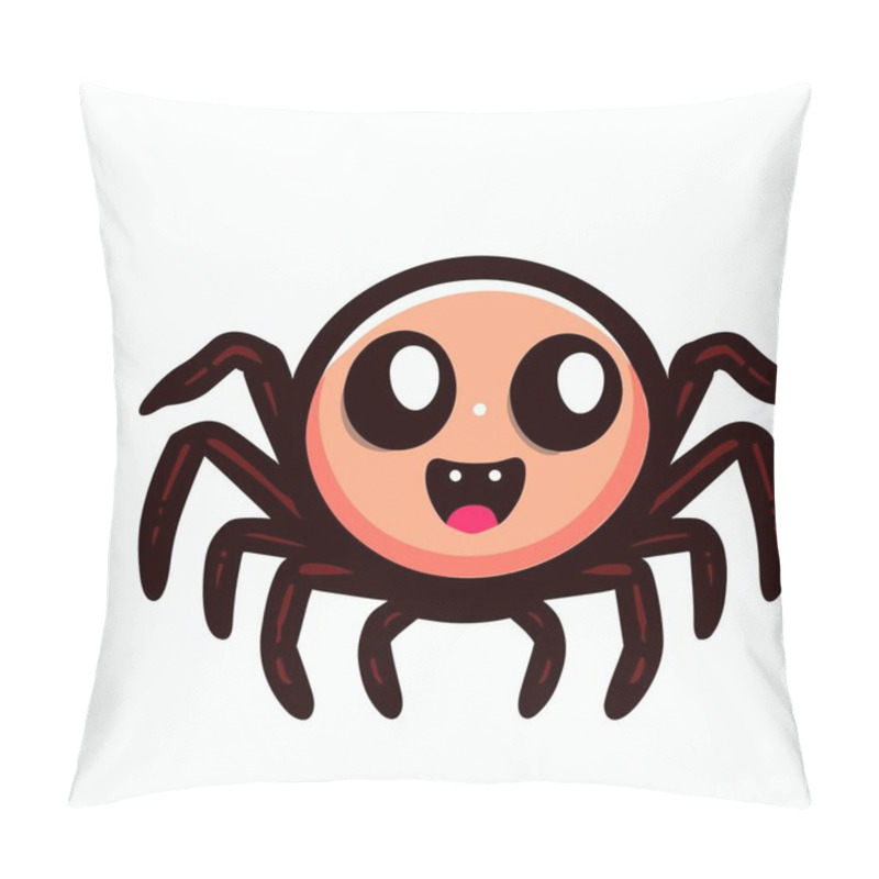 Personality  Spider, Adorable Spider Illustration For Halloween And Arachnid Themes Pillow Covers