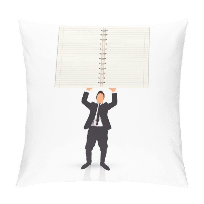 Personality  Businessman Holding A Notebook Pillow Covers