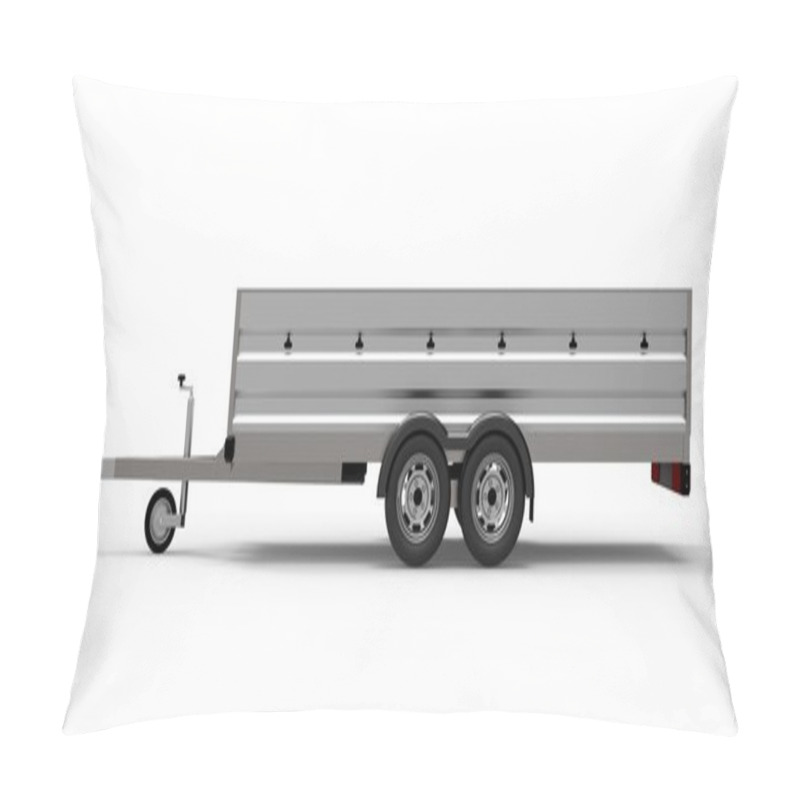 Personality  Car Trailer Isolated On White Pillow Covers