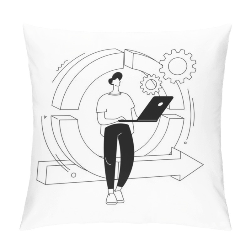 Personality  Agile Project Management Abstract Concept Vector Illustration. Pillow Covers