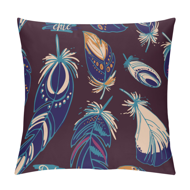 Personality  Ethnic Feathers Pattern Pillow Covers