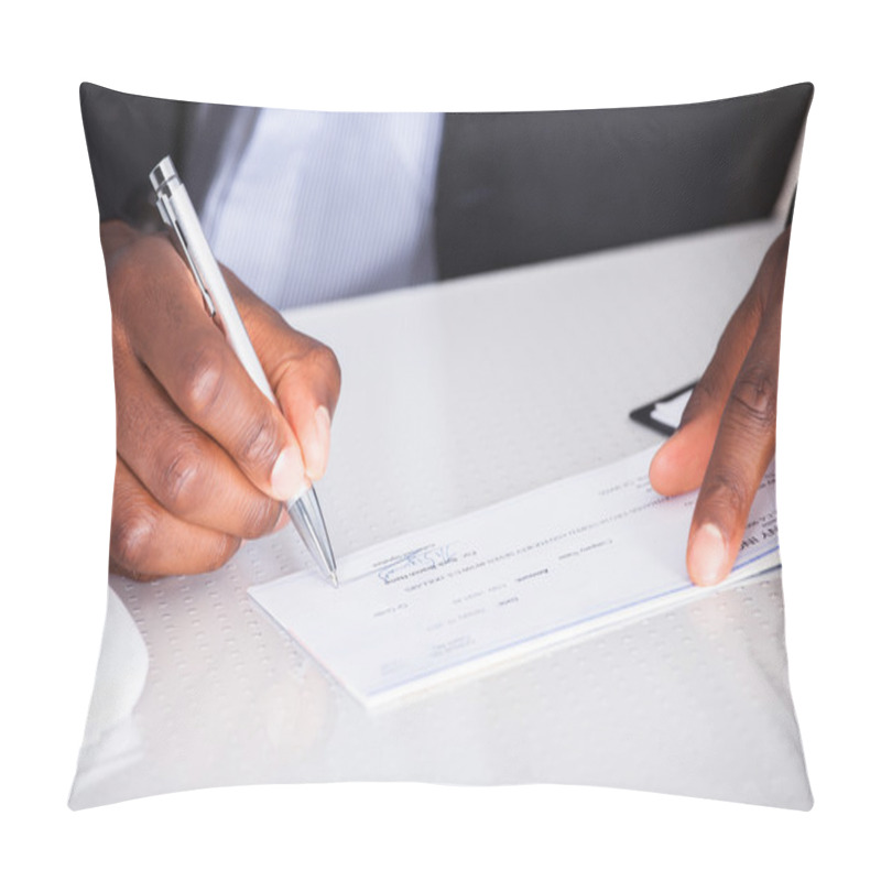 Personality  Human Hand Writing On Cheque Pillow Covers