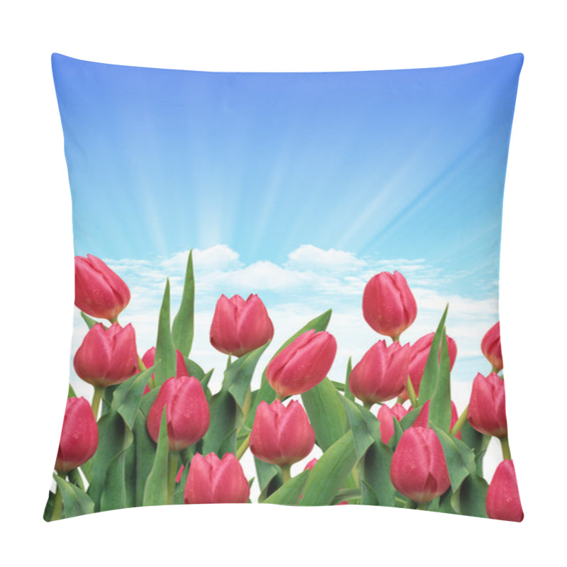 Personality  Red Tulip Pillow Covers