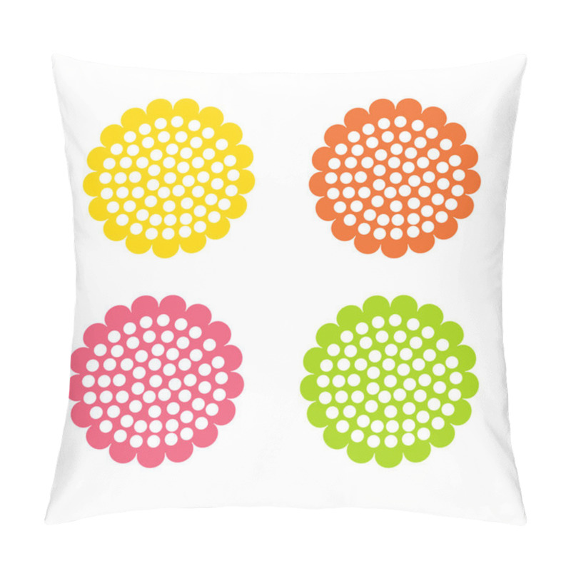 Personality  Flowers Isolated On White Background Pillow Covers