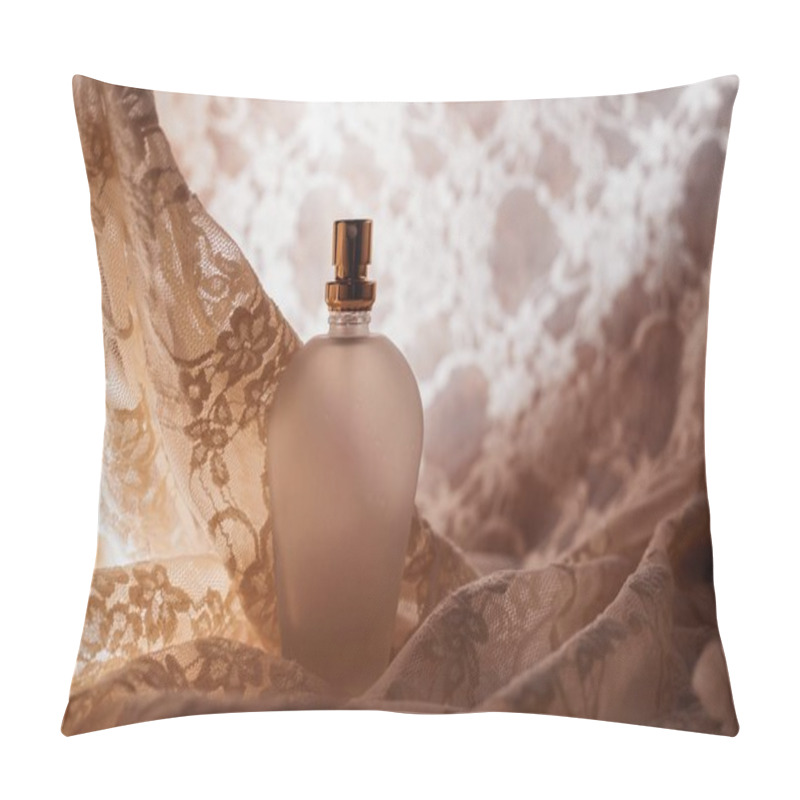 Personality  Female Perfume On Pink Satin  Pillow Covers