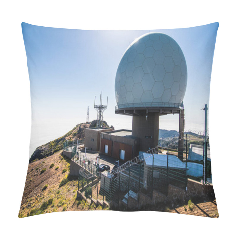 Personality  Radar Of The North Atlantic Treaty Organisation Near The Summit Of Pico Do Arieiro The Third Highest Mountain On Madeira Pillow Covers