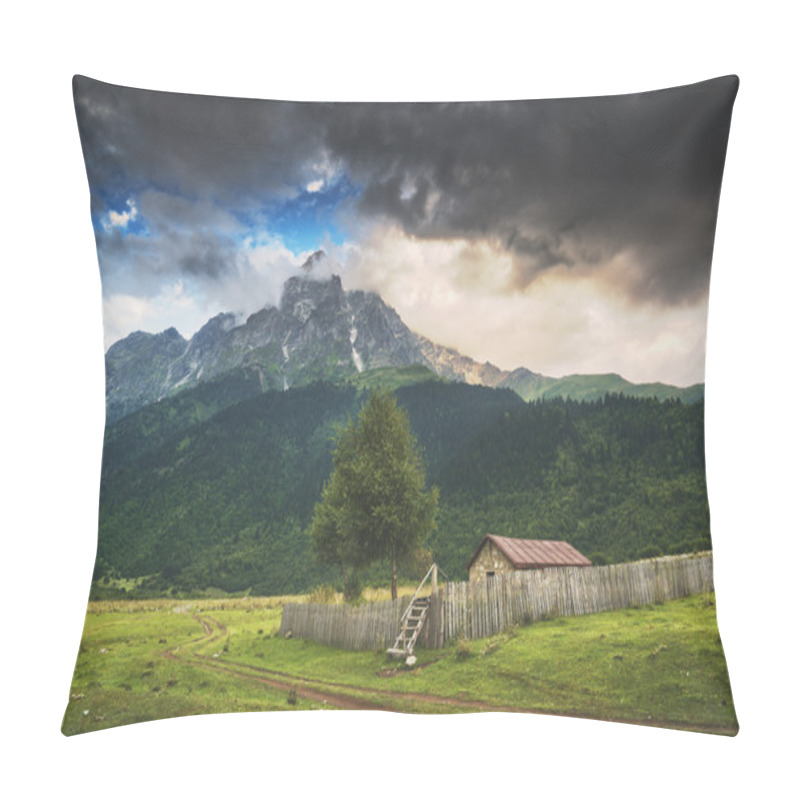 Personality  Lonely Church In A Mountains Pillow Covers