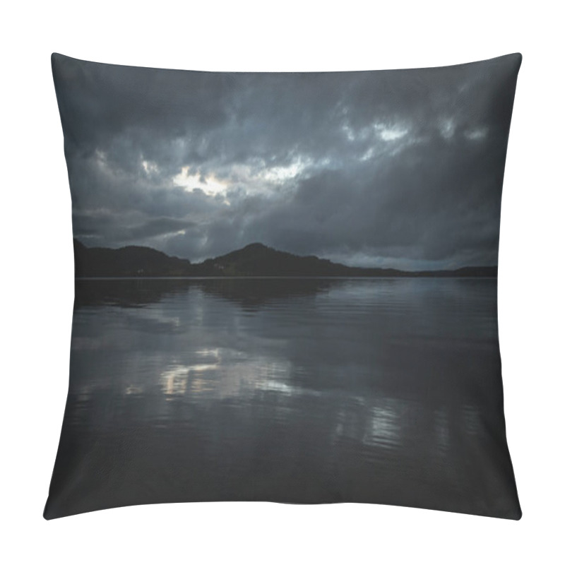 Personality  Evening Time By The Shore Of Jonsvatnet Lake Near Trondheim, Norway. Pillow Covers