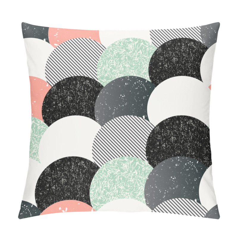 Personality  Abstract Seamless Pattern With Textured Circles. Pillow Covers