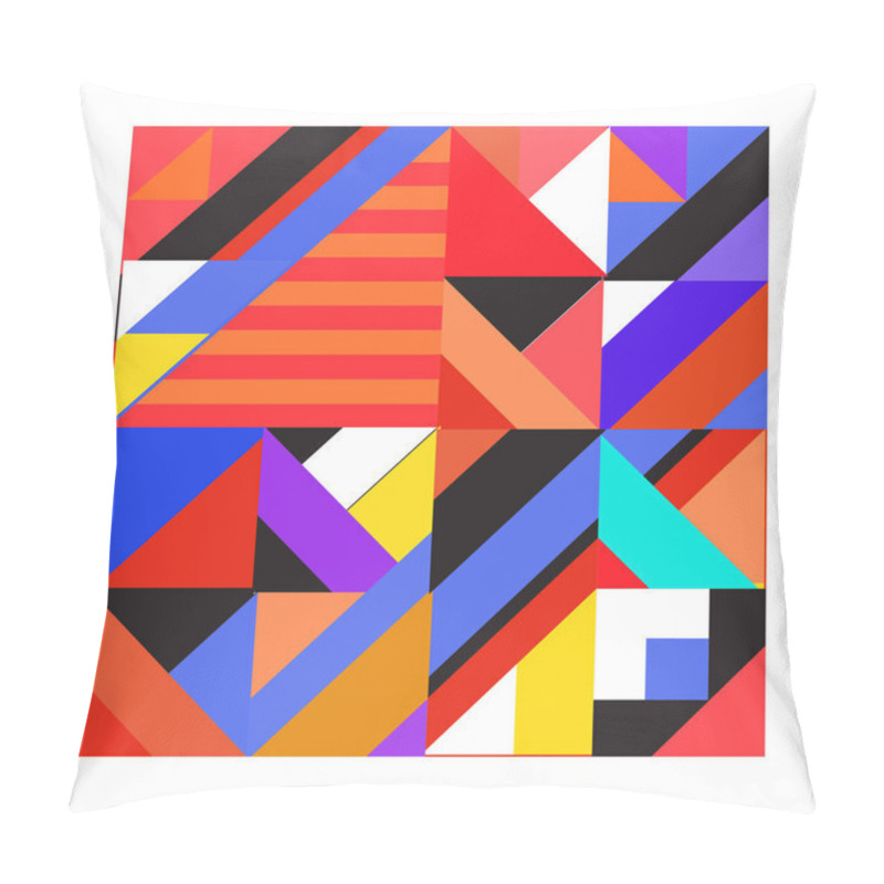 Personality  Trendy Geometric Kaleidoscope Elements Memphis Greeting Cards Design. Retro Style Texture, Pattern And Elements. Modern Abstract Design Poster And Cover Template Pillow Covers