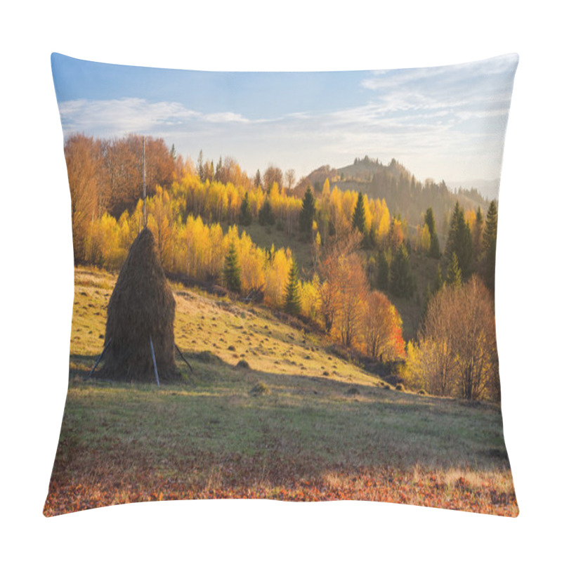 Personality  Autumn Landscape In Mountain Village Pillow Covers