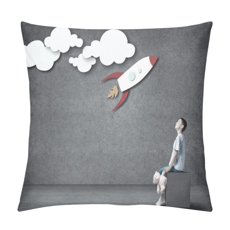 Personality  Boy Dreaming Become Astronaut Pillow Covers