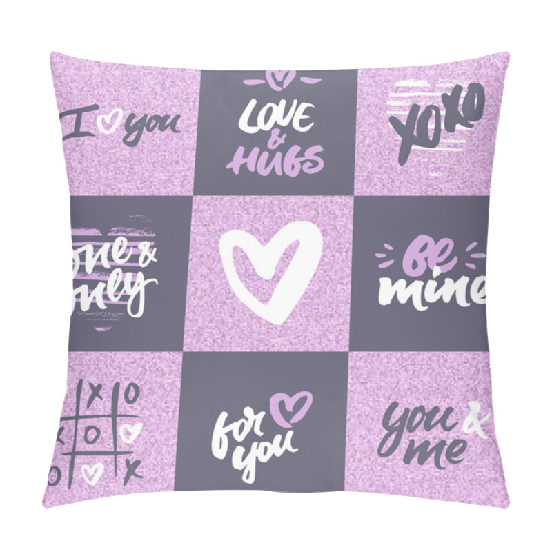 Personality  Set Of Hand Lettered Love Cards  Pillow Covers