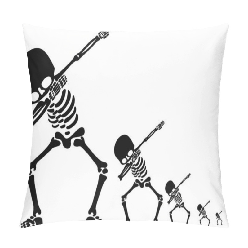 Personality  Skeleton Dabbing, A  Group Of Skeletons Doing Dab Pillow Covers